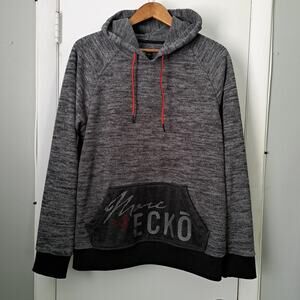 Marc Ecko Cut Sew Gray Fleece Hoodie Men's Medium